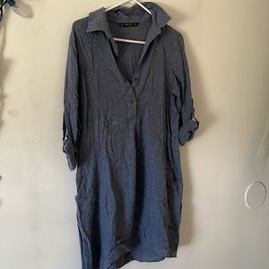 ZARA Woven Casual Dress with Pockets!